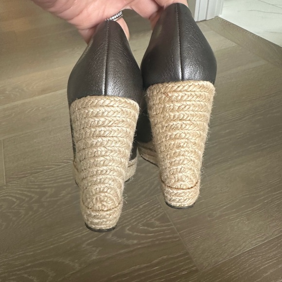 Salvatore Ferragamo Gray Leather Heels Platform - Picture 5 of 5